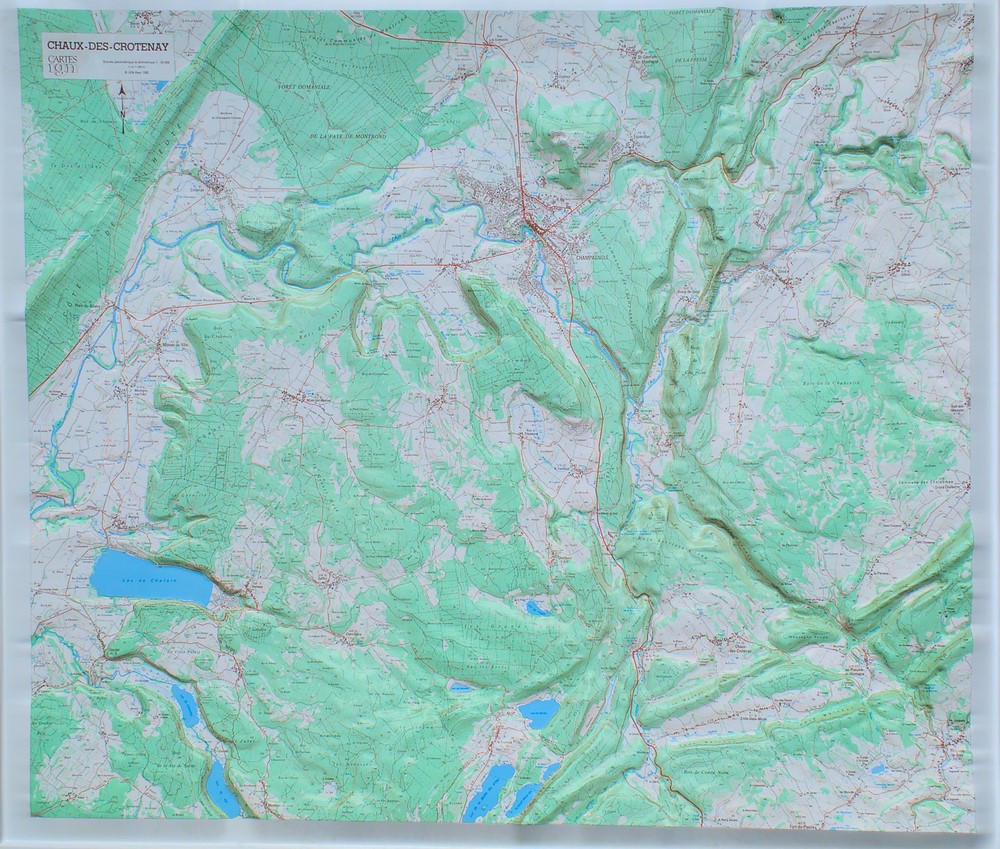 Carte en relief - de Crotenay à Chaux des Crotenay