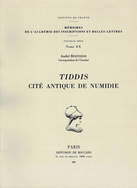 Autres ouvrages - TIDDIS. CITÉ ANTIQUE DE NUMIDIE